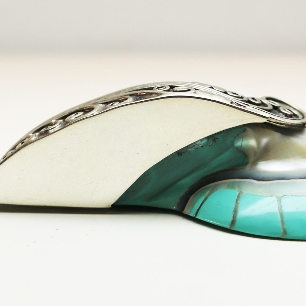 New! Sterling Silver Embellished Seashell Pendants - Picture 11 of 16